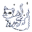 Miaowi, a winged cat surrounded by mist